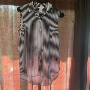 HM - NWOT - size 2 high/low striped sleeveless